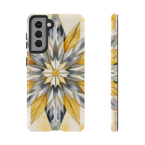 Sunshine Bloom Mosaic - Impact Resistant Phone Case Samsung Galaxy S21 Glossy